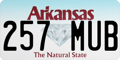 AR license plate 257MUB