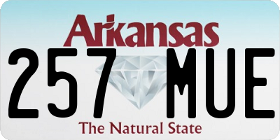 AR license plate 257MUE