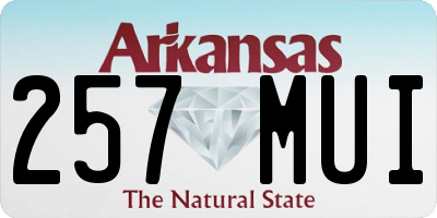AR license plate 257MUI
