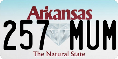 AR license plate 257MUM
