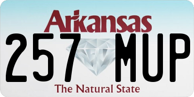 AR license plate 257MUP