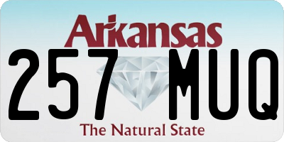AR license plate 257MUQ
