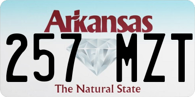 AR license plate 257MZT