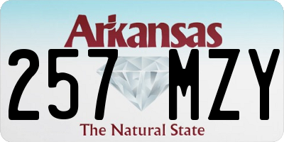 AR license plate 257MZY