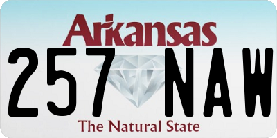 AR license plate 257NAW