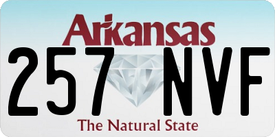 AR license plate 257NVF