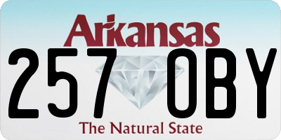 AR license plate 257OBY