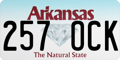 AR license plate 257OCK