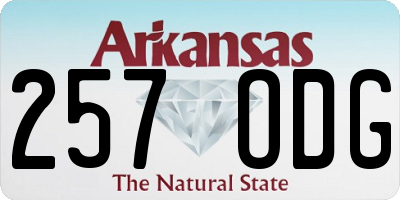 AR license plate 257ODG