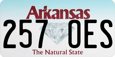 AR license plate 257OES