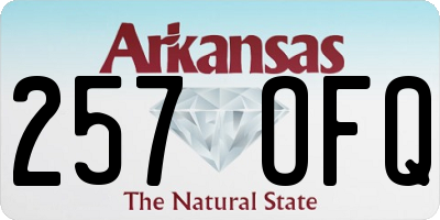 AR license plate 257OFQ