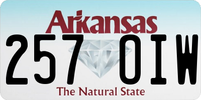 AR license plate 257OIW