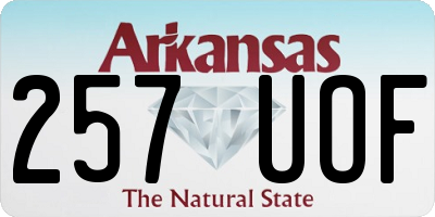 AR license plate 257UOF