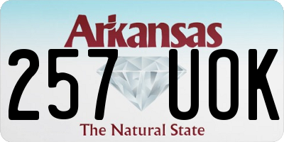 AR license plate 257UOK