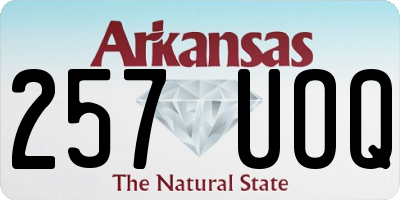 AR license plate 257UOQ