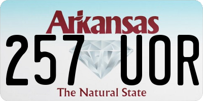 AR license plate 257UOR
