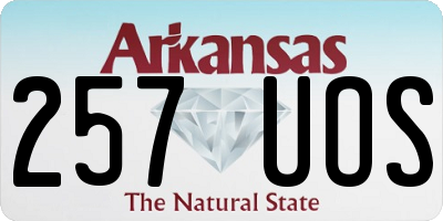 AR license plate 257UOS