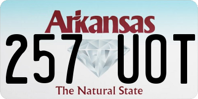 AR license plate 257UOT