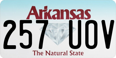 AR license plate 257UOV