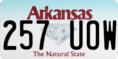 AR license plate 257UOW