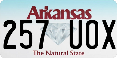 AR license plate 257UOX
