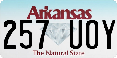 AR license plate 257UOY