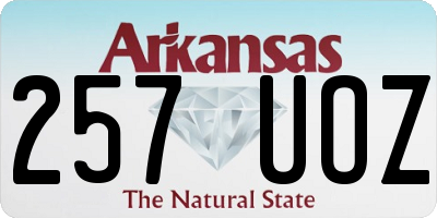 AR license plate 257UOZ