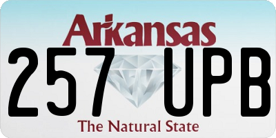 AR license plate 257UPB