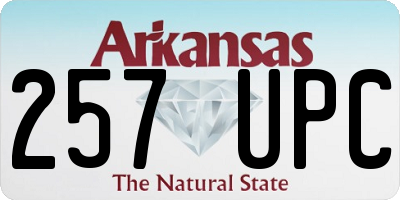 AR license plate 257UPC
