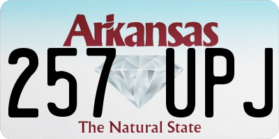 AR license plate 257UPJ
