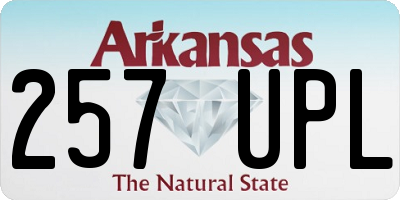AR license plate 257UPL