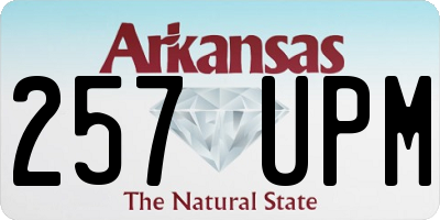 AR license plate 257UPM