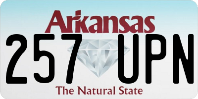 AR license plate 257UPN