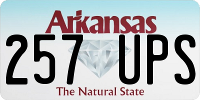 AR license plate 257UPS
