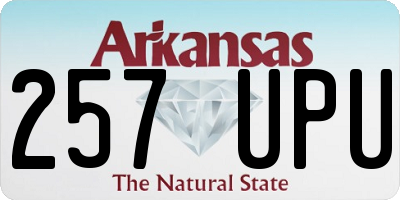 AR license plate 257UPU