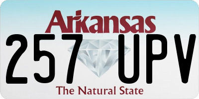 AR license plate 257UPV