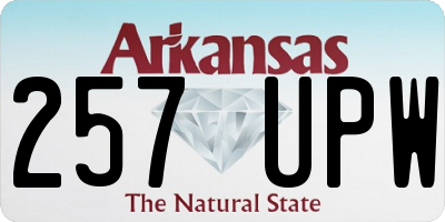 AR license plate 257UPW