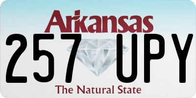 AR license plate 257UPY