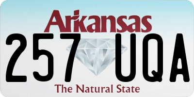 AR license plate 257UQA