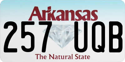 AR license plate 257UQB