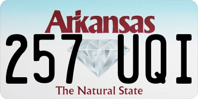 AR license plate 257UQI