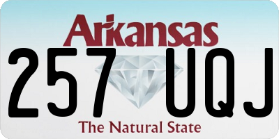 AR license plate 257UQJ