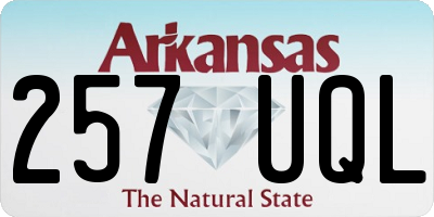 AR license plate 257UQL