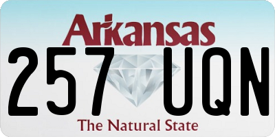AR license plate 257UQN