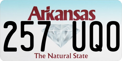 AR license plate 257UQO