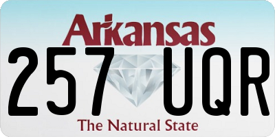 AR license plate 257UQR