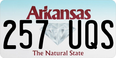 AR license plate 257UQS