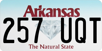 AR license plate 257UQT