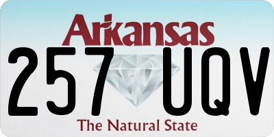 AR license plate 257UQV