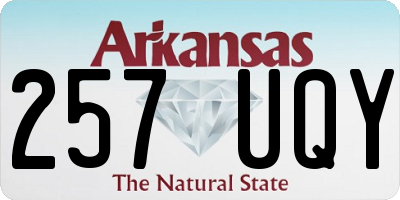 AR license plate 257UQY